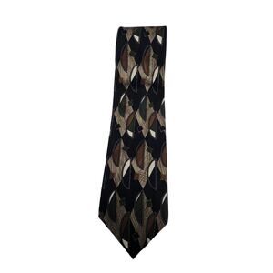 Vintage Cellini Linea Uomo Mens Geometric Pattern Silk Tie